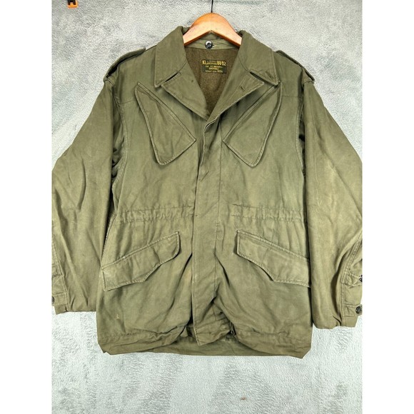 VTG 80s KL SEYNTEX GERMAN DUTCH MILITARY FIELD JACKET Wool Liner 42 BORSTOMVANG - Picture 1 of 16